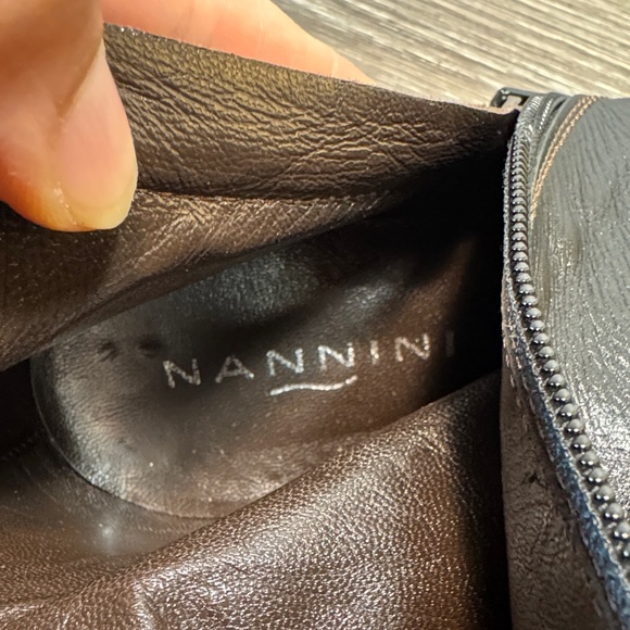 Nannini Black Italian leather Heeled Boots woman’s size 39 (j75) - Picture 11 of 14